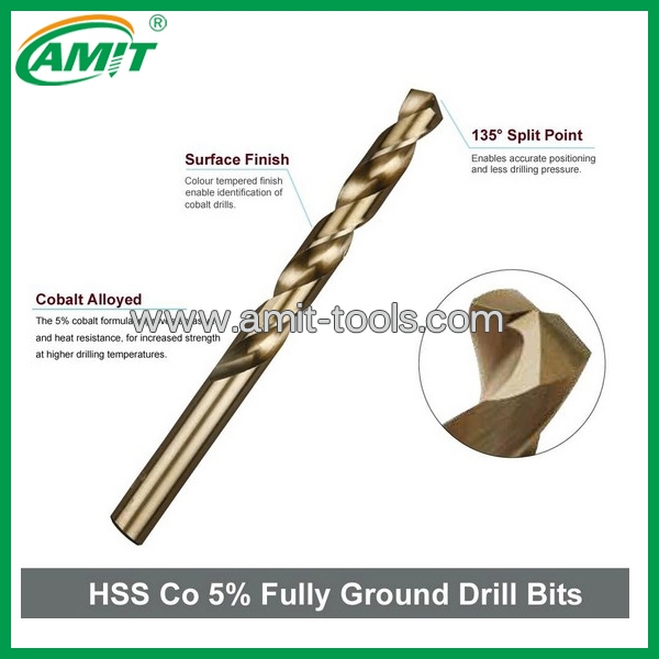 Fully Ground DIN338  Cobalt HSS Twist Drill Bits