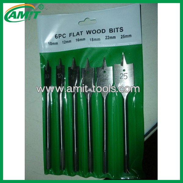 6pcs Wood Flat Drill Bit Set